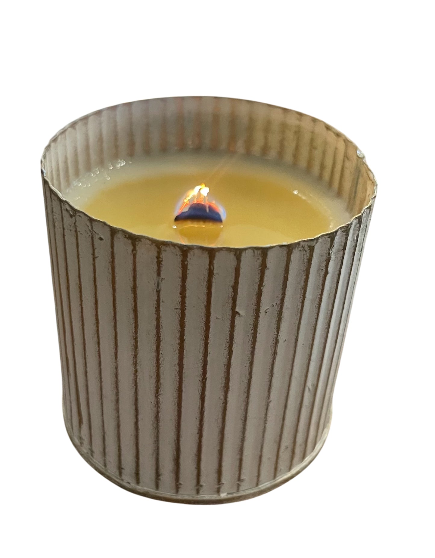 Corrugated Metal Lavender Soy Candle