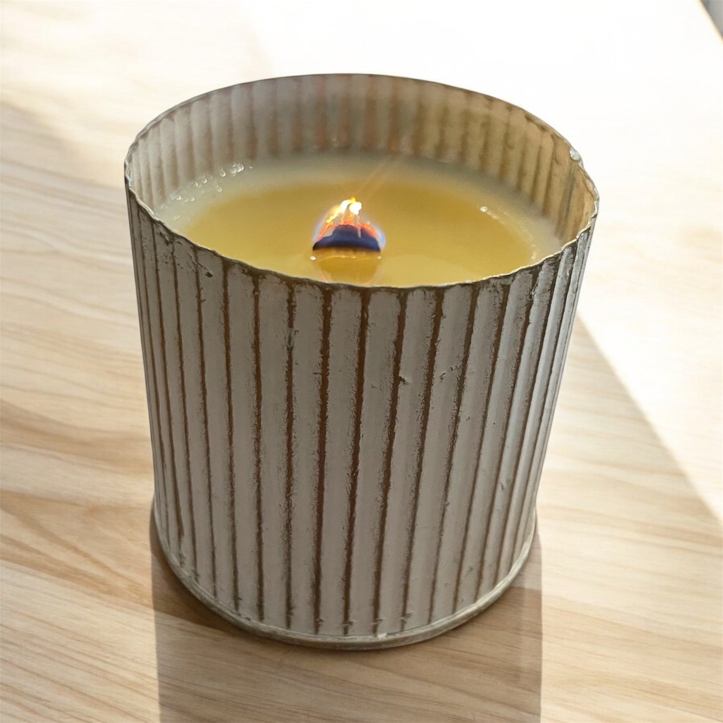 Corrugated Metal Lavender Soy Candle